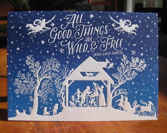All Good Things Holiday Letterpress Pack of 10 Cards