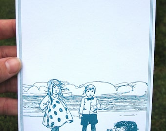 Kids on the Beach Custom Letterpress Stationery