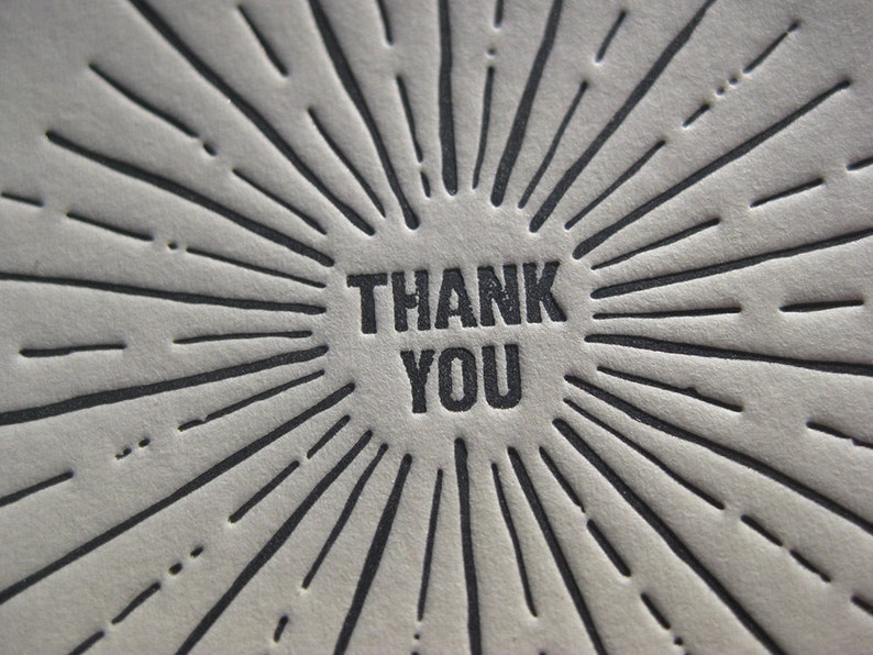 Stunning Letterpress Thank You Stationery Set image 4