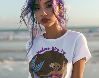 Hawaii Mermaid Shirt: Wahine Hi’u i’a Tropical Tee