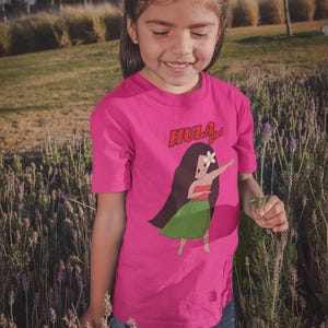 Cute and Fun Hula Girl Shirt for Kids - PuaGirl Designs- Hula Girl Hawaii Tropical TShirt