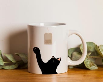 Cat Playing With Tea Bag Mug: Funny Gift For Cat-Lovers