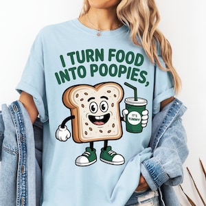 Ik verander voedsel in poepzakjes png – retro grappig kak meme ontwerp – volwassen humor digitale download – dwaze badkamercitaat shirt, shirt png PNGEgg