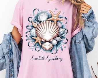 Coquette Seashell PNG: Retro Coastal Summer Design (Digital Download)