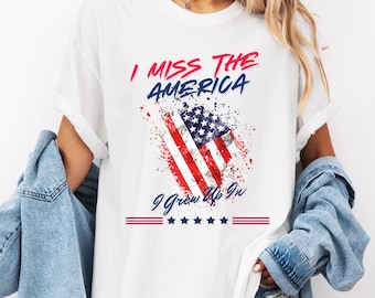 Patriottisch shirtontwerp: vintage Amerika, uniseks streetwear (digitale png-/pdf-download)