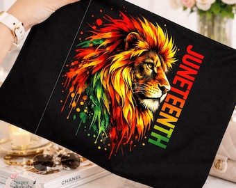 León de Juneteenth PNG, diseño de sublimación Afro Pride, camiseta de la historia afroamericana (descarga digital)