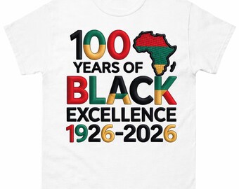 100 Years of Black History PNG | 1926–2026 Black Excellence Design | Afrocentric Pan African Shirt PNG