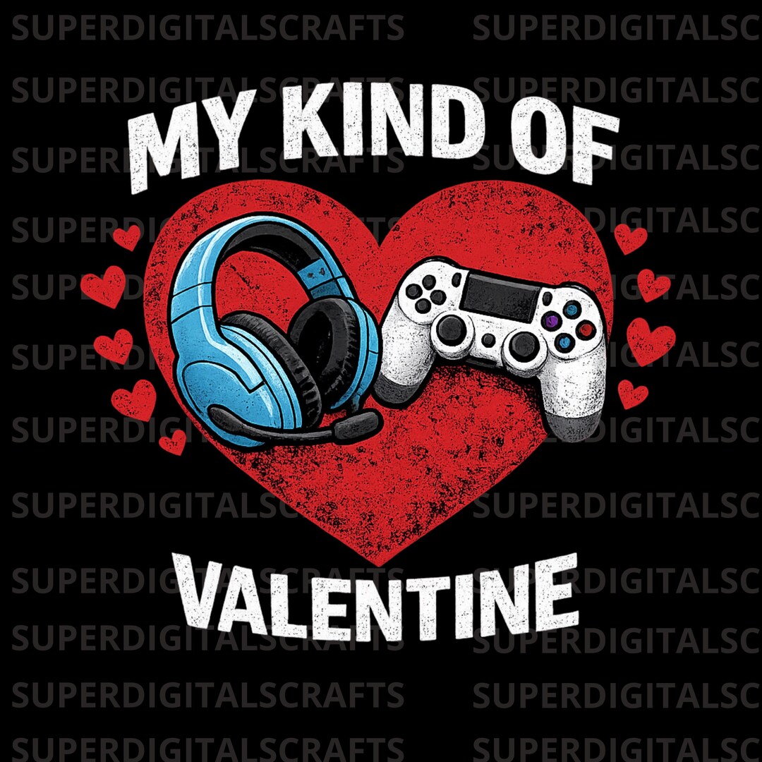 My Kind of Valentine Gamer PNG, Gaming Controller Heart Boys Valentine ...