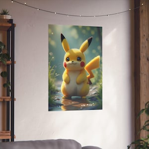Pika chu Pocket Monster Matte Vertical Poster