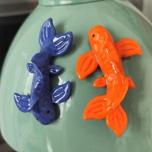 Koi Magnet for refrigerator, lamps or any metallic surface | Koi | Blue Koi | Orange Koi | Cute Magnet | Cyberpunk 2077 Kois | Japan Kois