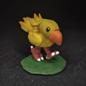 Chocobo figure from Final Fantasy | Square Enix fandom | FF IX | House decorations | Chocobo polymer clay figure | Videogames