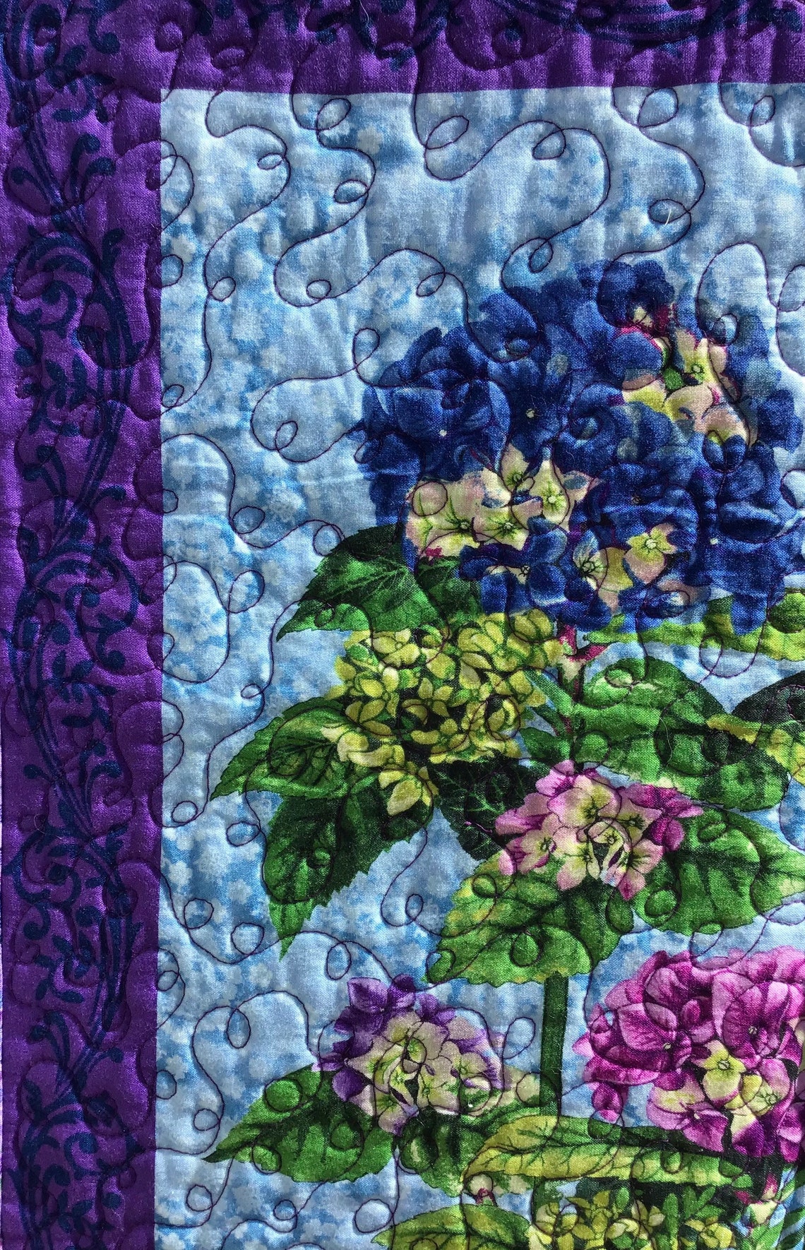 Hydrangea Quilt Hydrangea Wall Quilt Floral Wall Quilt Etsy
