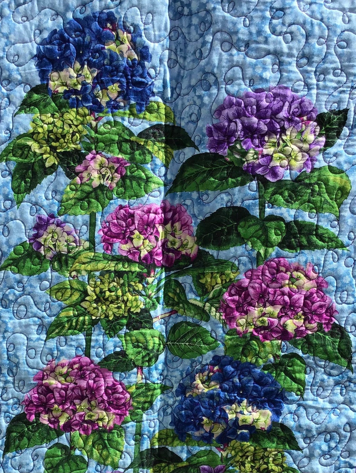 Hydrangea Quilt Hydrangea Wall Quilt Floral Wall Quilt Etsy