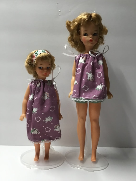 Tammy and Pepper Pajama PJ Set, Fashion Doll and Little Sister Pjs