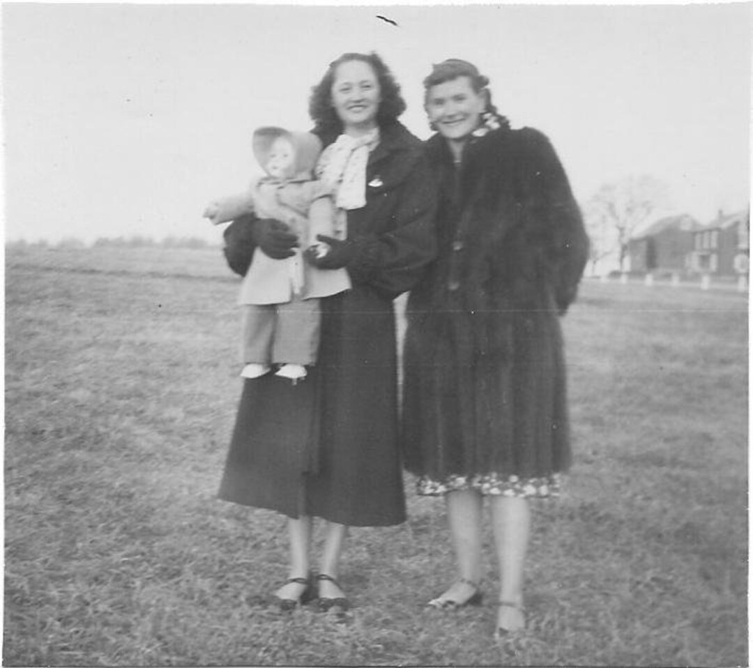 Vintage Photo Are We Too Old for Dolls Original Photo Women Holding