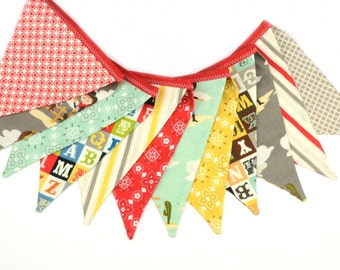 READY to SHIP! Fabric Bunting, Banner, Pennant, Flag, Photo Prop, Decoration, Riley Blake, Sasparilla, Cowboys, Cowgirls, Horses, Unisex