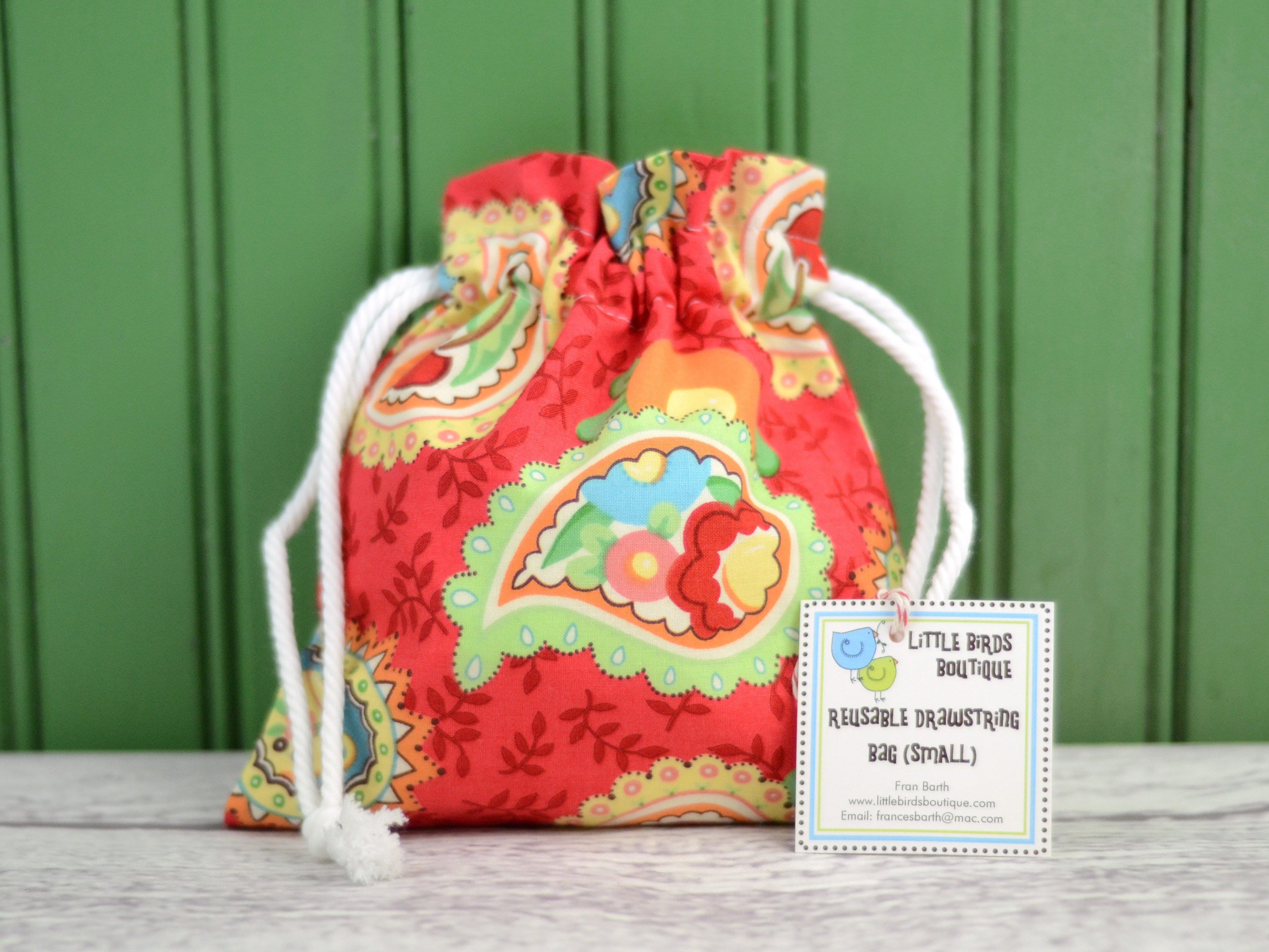 Reusable Drawstring Bag for Toys Gifts Crafting or Storage in