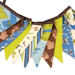 READY TO SHIP! ~ Reusable Fabric Bunting, Banner, Pennant, Flag, Garland, Photo Prop, Decoration in Pirate Matey by Riley Blake
