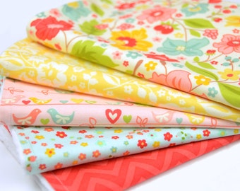 Fabric Bunting, Banner, Pennant, Flag, Photo Prop, Decoration, Room Decor, The Sweetest Thing by Riley Blake, Birds Floral