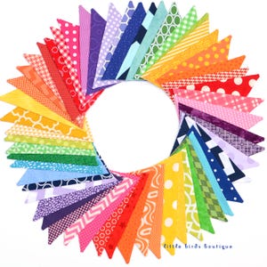 READY to SHIP! Reusable Fabric Bunting, Banner, Pennant, Flag, Garland, Photo Prop, Decoration in Rainbow Party image 7