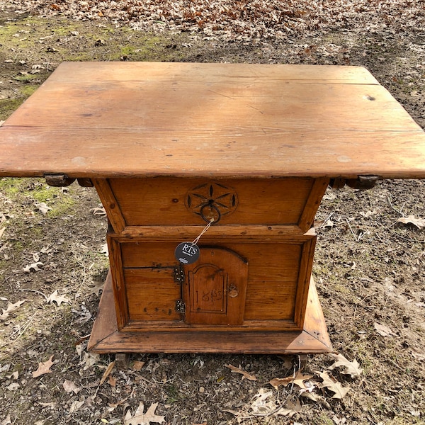 Antique Bakers Table Etsy