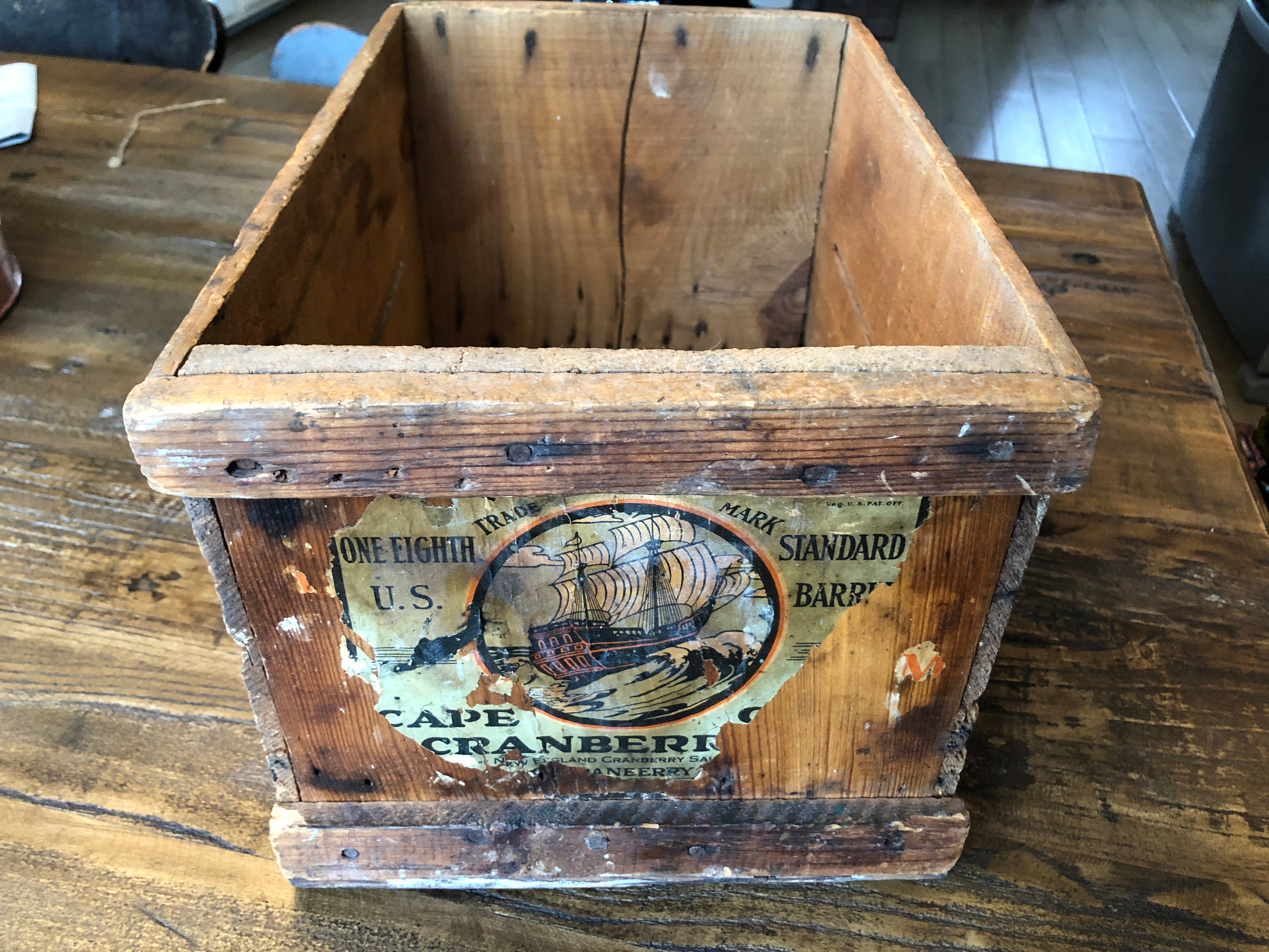 Primitive Mayflower Brand Cape Cod Cranberry Box Crate - Etsy