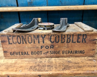 19th Century Alma Boot Polish Make Do Crate Portable Cobblers Shoe Repair  Kit With Tools -  Israel