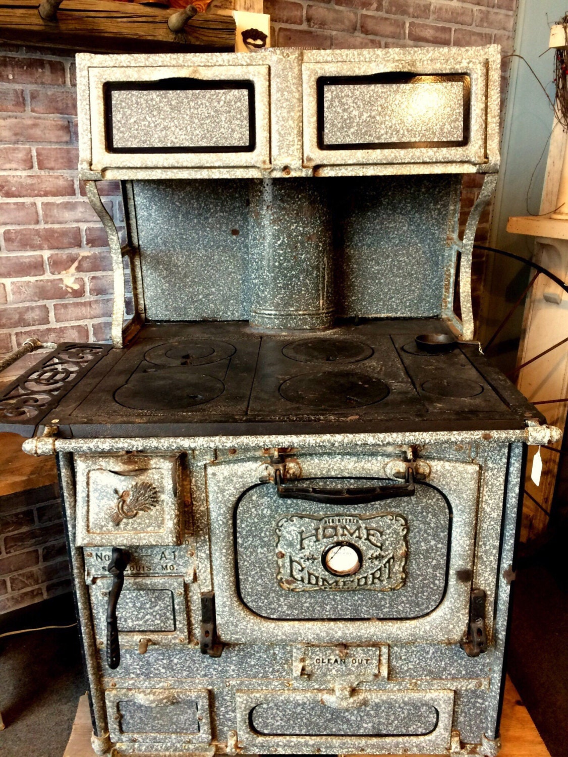RESERVED for Renee SALE Antique Wood Stove Granite Cook - Etsy