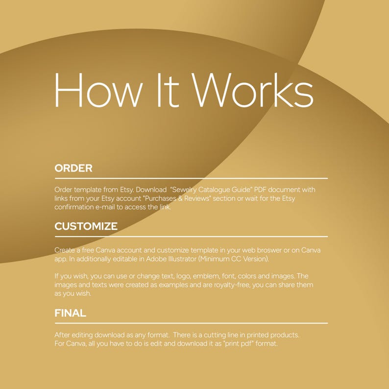 Printable Catalogue Template for Canva, Square Jewelry Product Catalog