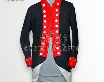 Uniforme militar masculino da Guerra da Independência Americana, século XVIII.
