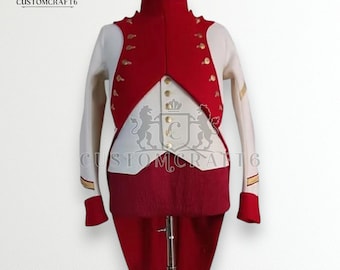 Casaco de lã artesanal holandês para granadeiros – Uniforme militar da Guarda Imperial