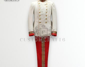 Uniforme de gala completo de marechal de campo austríaco, traje alemão do imperador Francisco José I