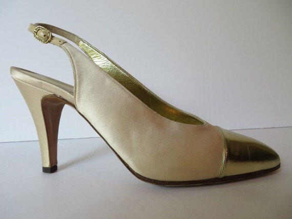 chanel slingback gold