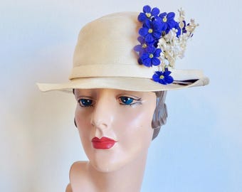 Patricia Underwood Creme Natural Straw Very Wide Brim Sun  display picture 2