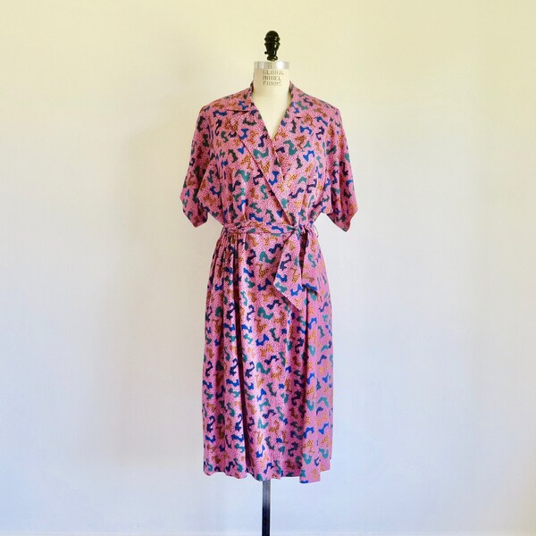 1940s Printed Dress - Etsy