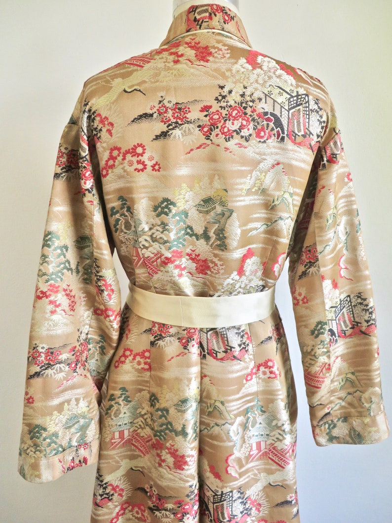 Vintage 1940's Chinese Silk Brocade Robe Dressing Gown Etsy
