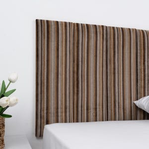 Textured Fabric Headboard • Striped Upholstered Wall Panels • Padded Boards • Handmade Bed Backrest • All Sizes