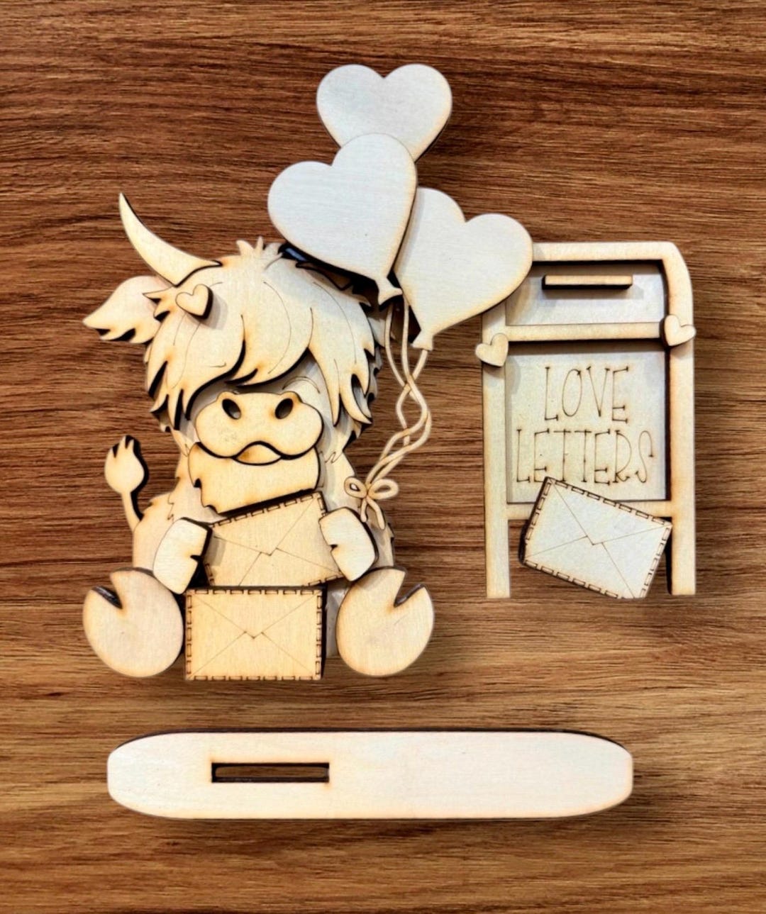 Cow Letter Rack Highland Cow Love Letter Shelf Sitter Home Decor DIY Kit - Etsy