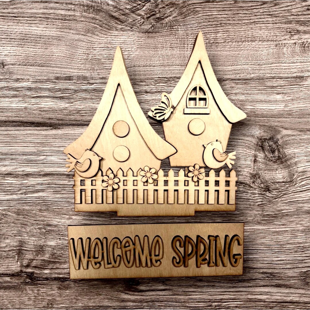 Welcome Spring Insert Interchangeable Door/wall Insert - Welcome Spring. DIY Home Decor. - Etsy