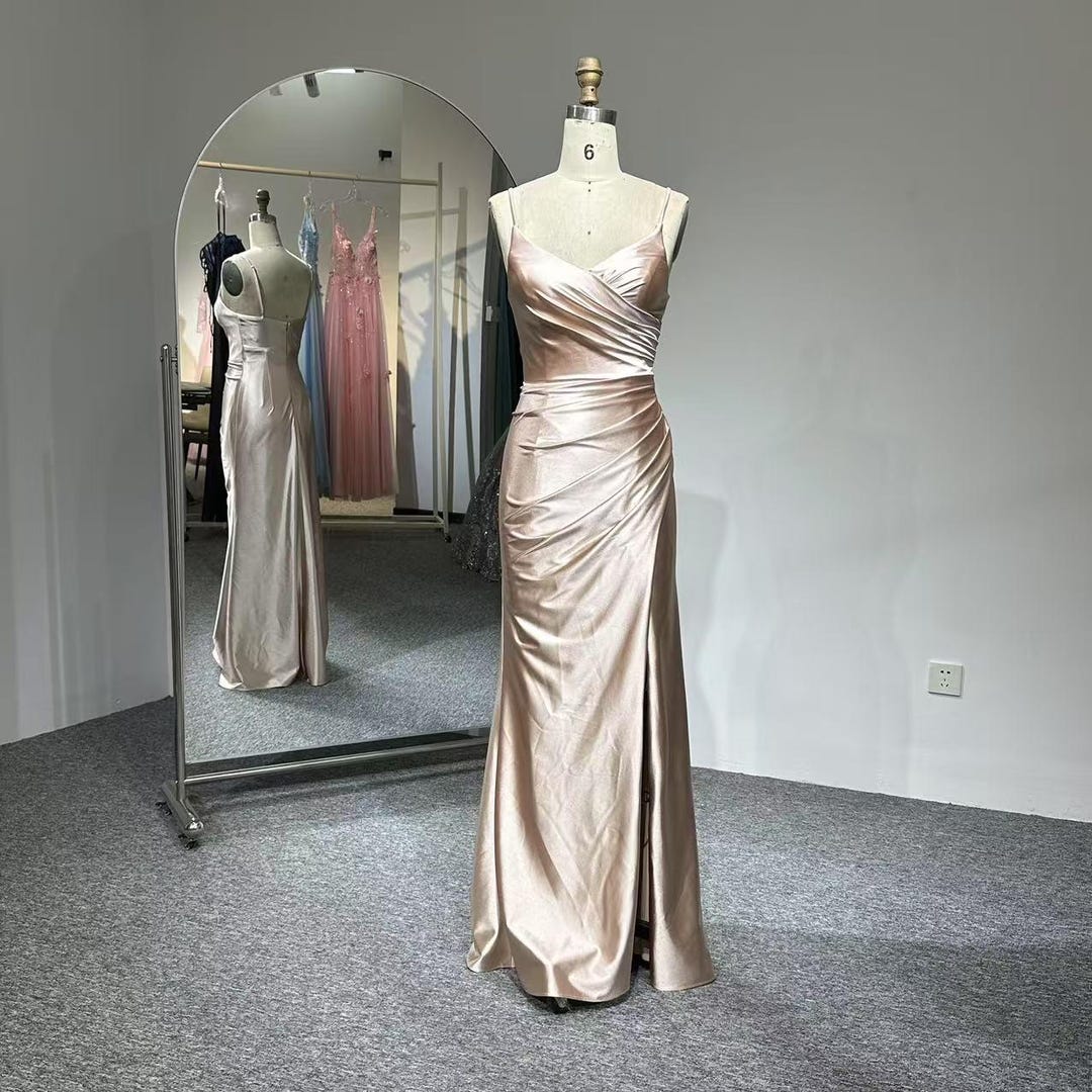 empire line formal dress Black Waist Prom Long with Lace Back for $135.99 – The ROSS Dress For Less Collection: CASCADE Color:Heavenly Pink