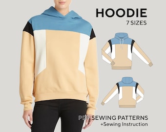 Hoodie Sewing Pattern for Women | Beginner Friendly (Digital PDF)