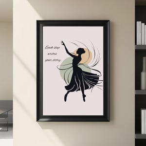 Elegant Inspirational Ballet Dance Wall Art | Home Decor Wall Art Print | Dance Studio Decor