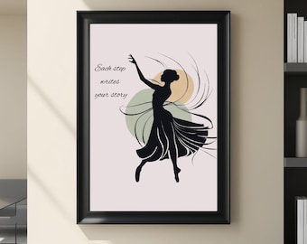 Elegant Inspirational Ballet Dance Wall Art | Home Decor Wall Art Print | Dance Studio Decor