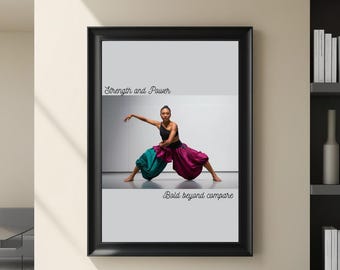 Impresión artística de pared de danza moderna inspiradora / Arte de pared de danza contemporánea / Impresión digital de arte de pared / Impresión de decoración de arte de pared de estudio de danza