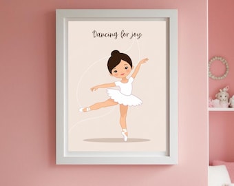 Cute Inspirational Dance Decor | Dance Studio decor | Home Decor | Ballerina Art