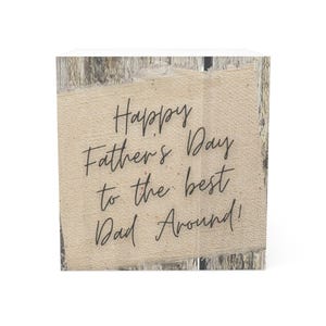 Rustik anteckningskub för pappa, Fars dag-present, söt skrivbordsaccessoar, dekorativ anteckningsblock, Fars dag-överraskning, personlig present