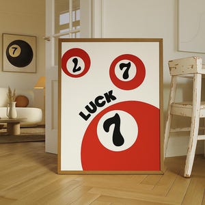 Luck 777 Angel Numbers Printable, Wall Art, Poster Trend, Wall Aesthetics Printables