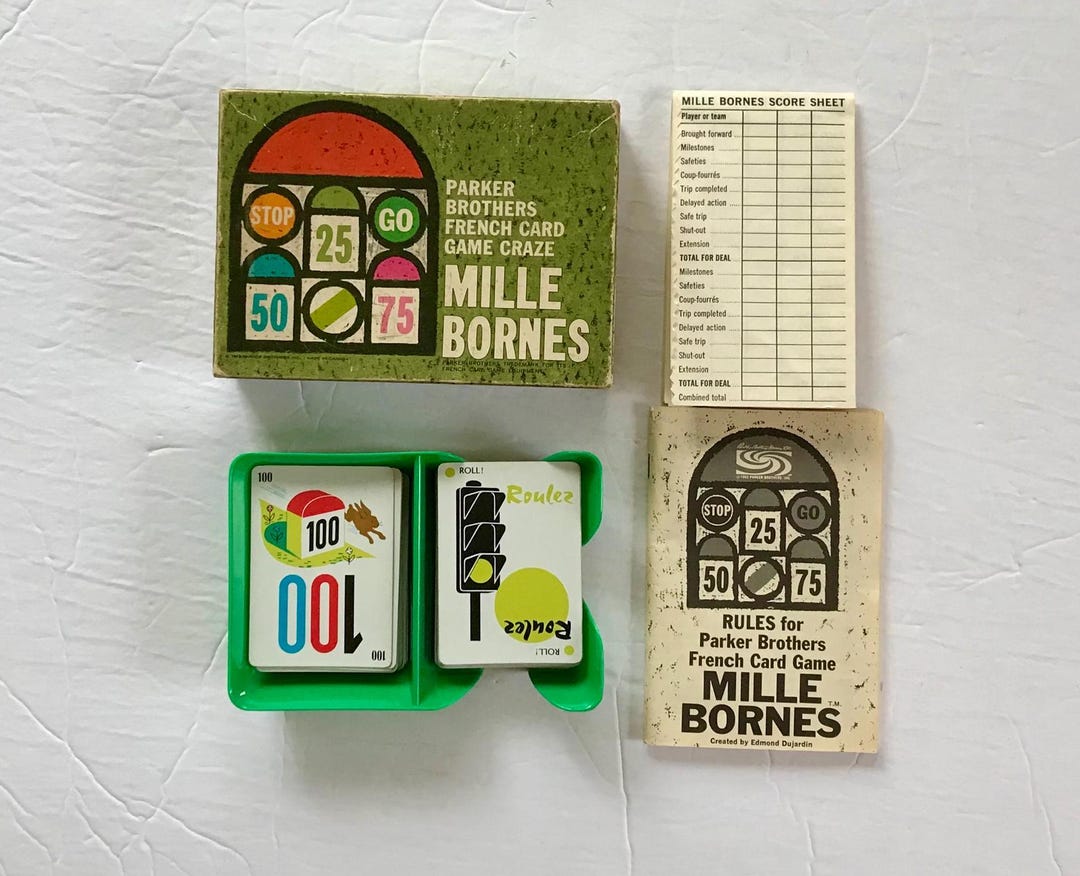 Ancien Jeu de 1000 Mille Bornes / Edmond Dujardin / Dessins de Pierre