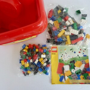 Vintage Lego Creator Basic Set 4103 in Bucket With Instructions and 200 Parts in Sealed in Bags New Unsused Condition Etsy