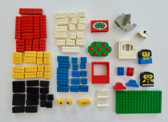 Vintage Lego Freestyle Building Bricks From 1990s Authentic Lego Parts 100 Pcs for Children Ages 3 12 lot 2 Etsy Canada